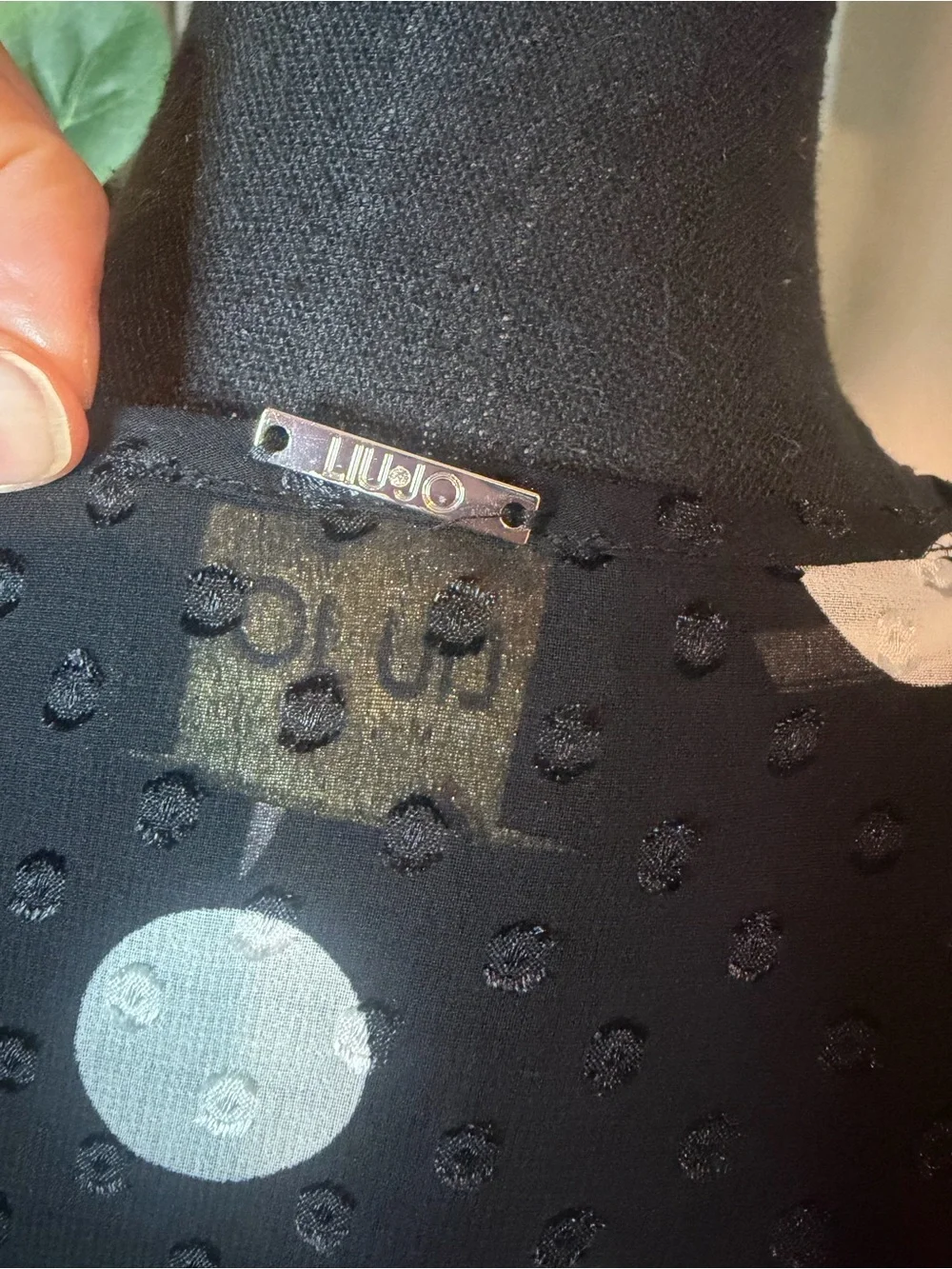 LIU.JO Milano Black and White Polka Dot Mini Dress